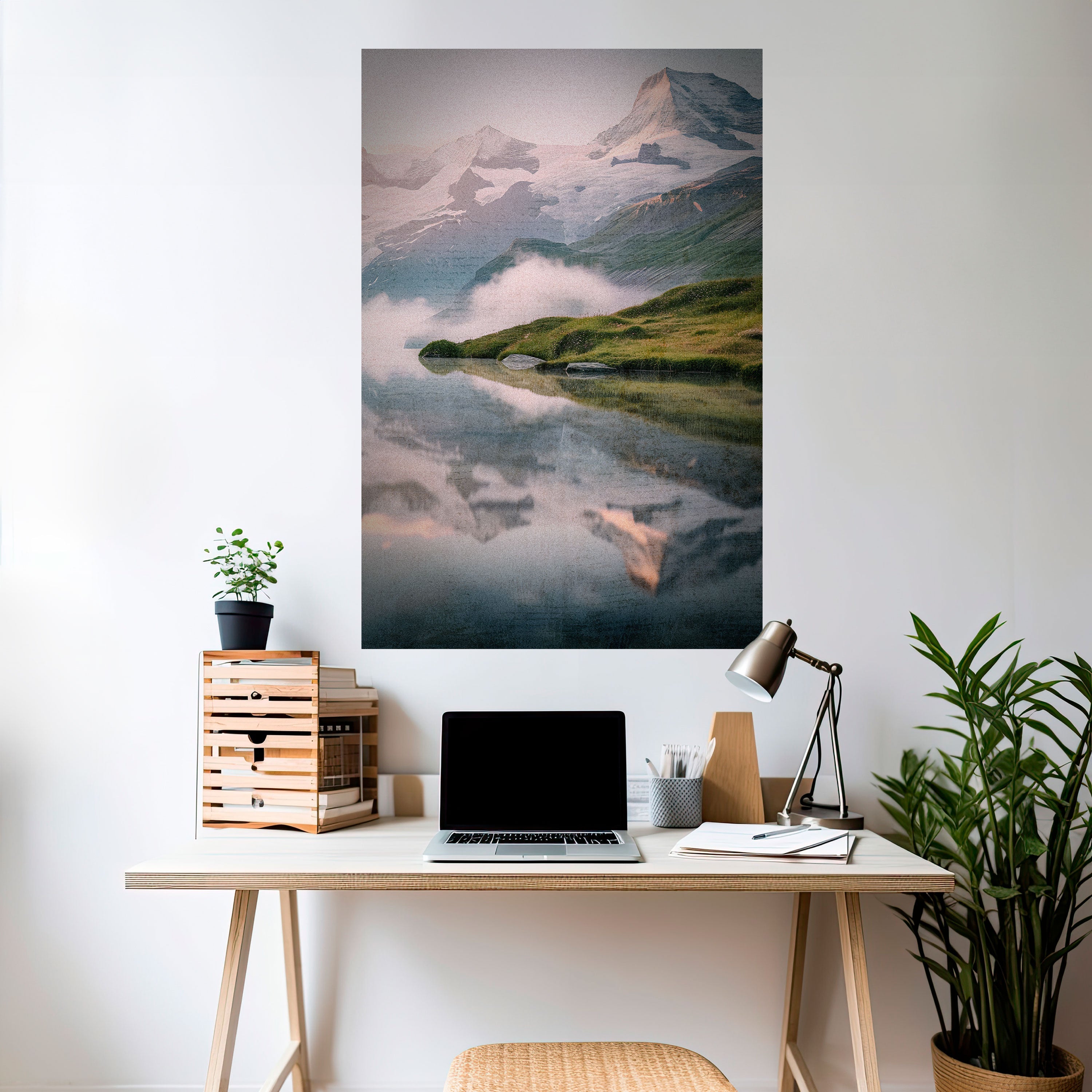 FOGGY HORIZON Vertikales Poster zum Abziehen und Aufkleben