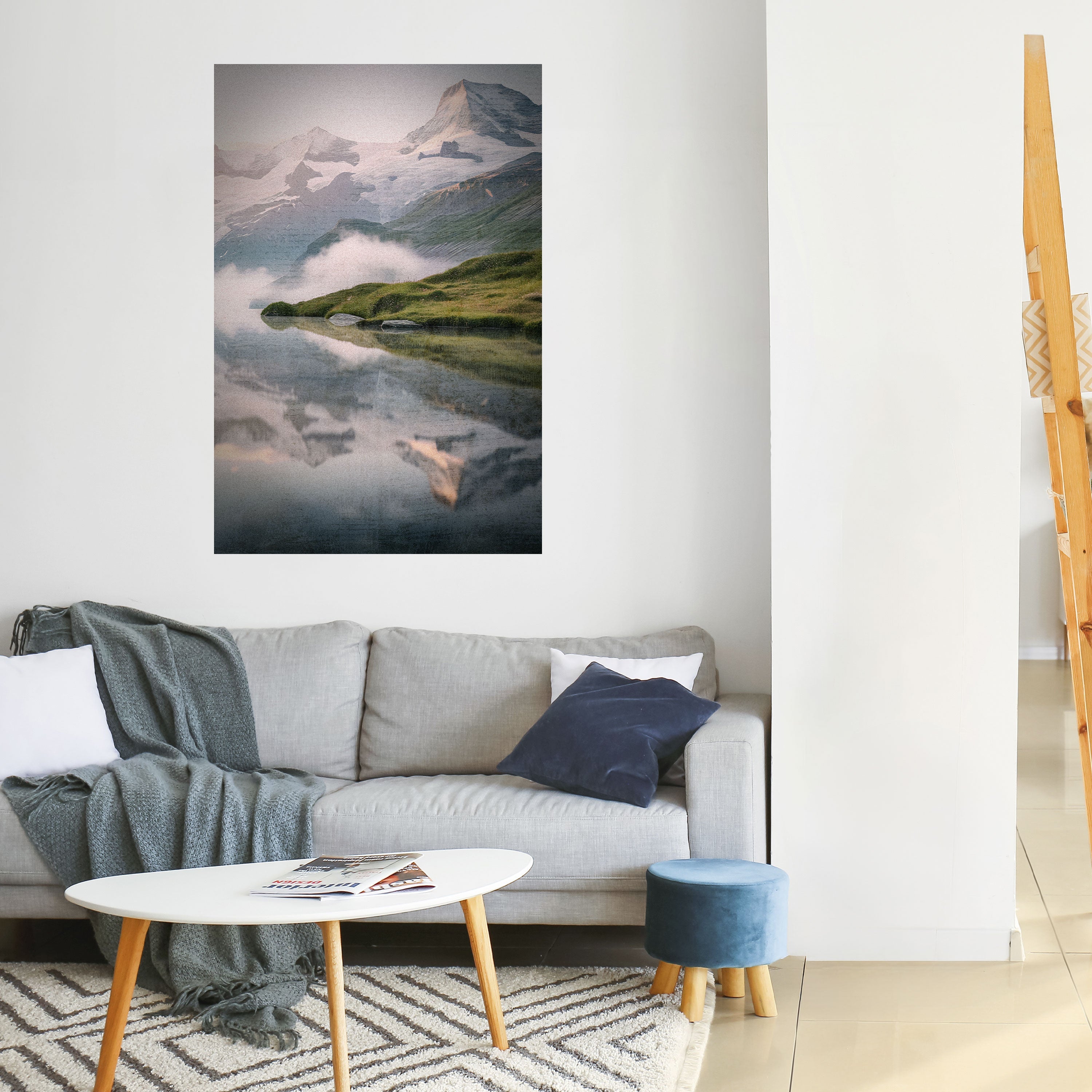 FOGGY HORIZON Vertikales Poster zum Abziehen und Aufkleben