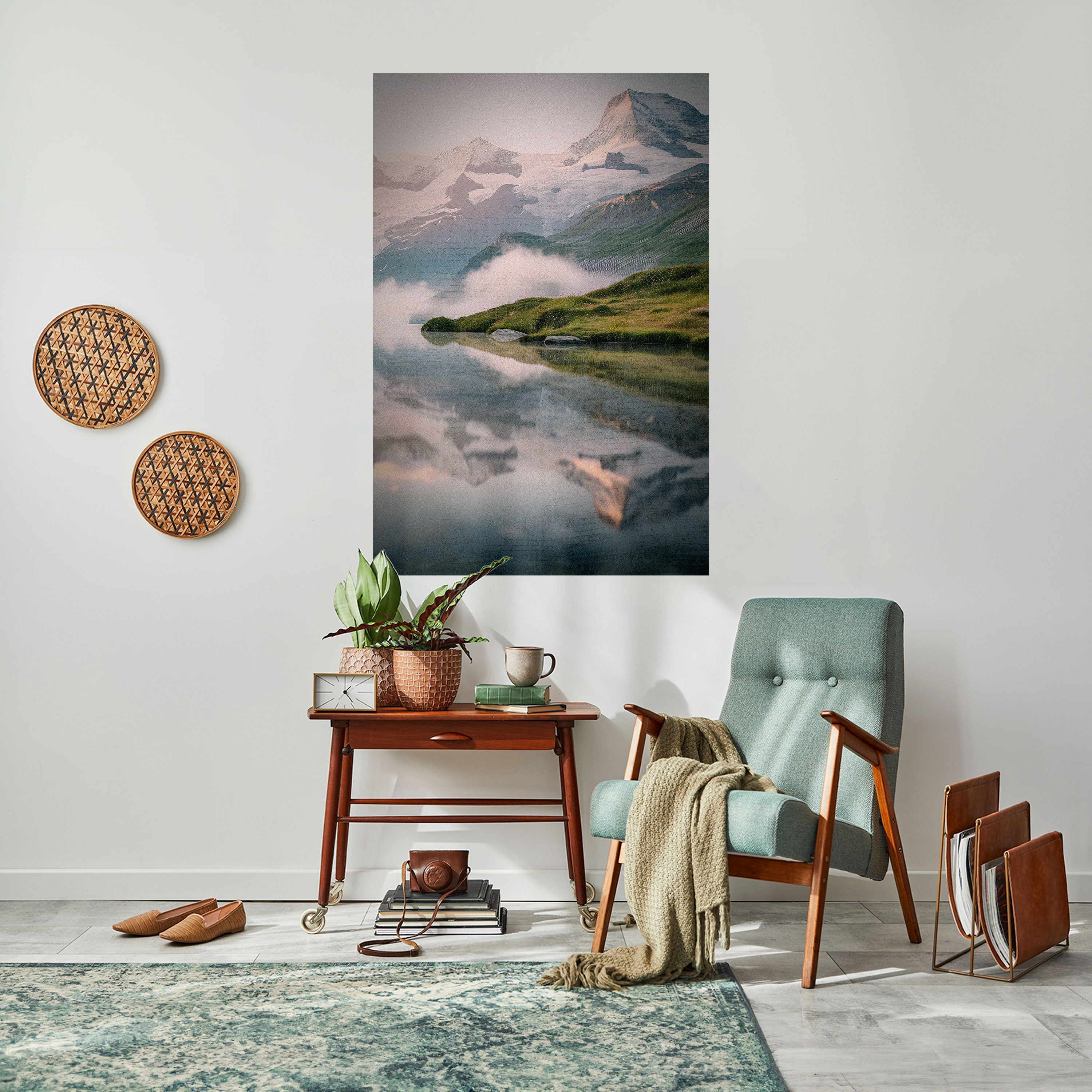 FOGGY HORIZON Vertikales Poster zum Abziehen und Aufkleben