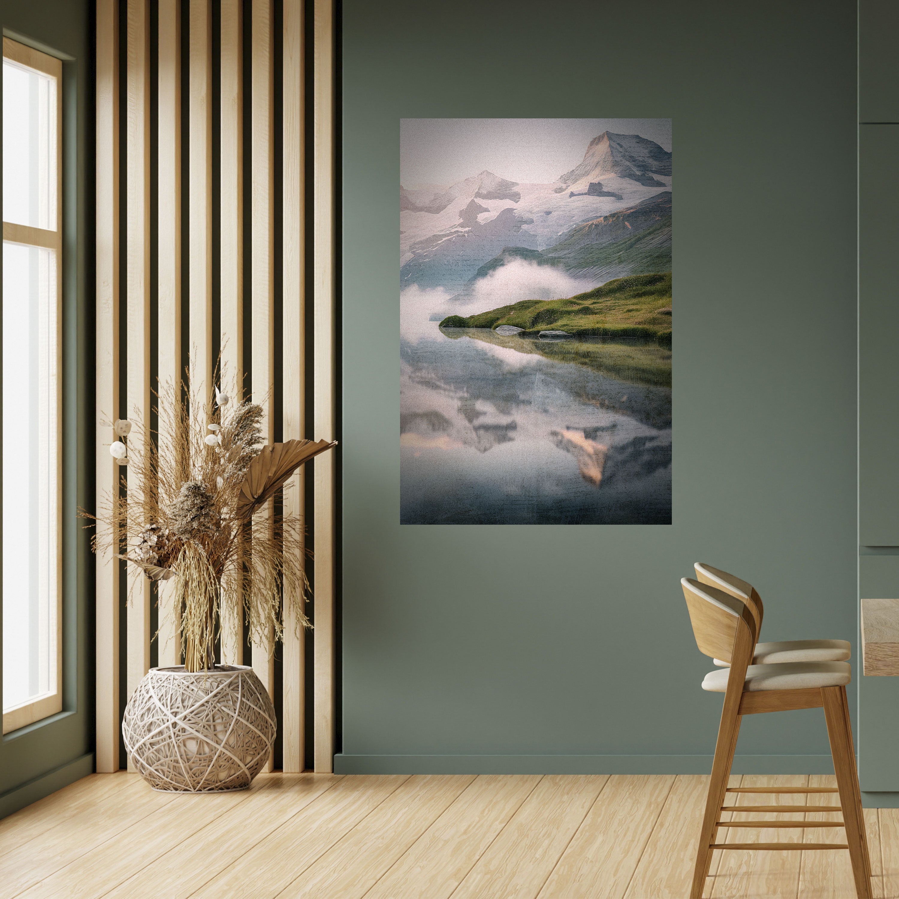 FOGGY HORIZON Vertikales Poster zum Abziehen und Aufkleben