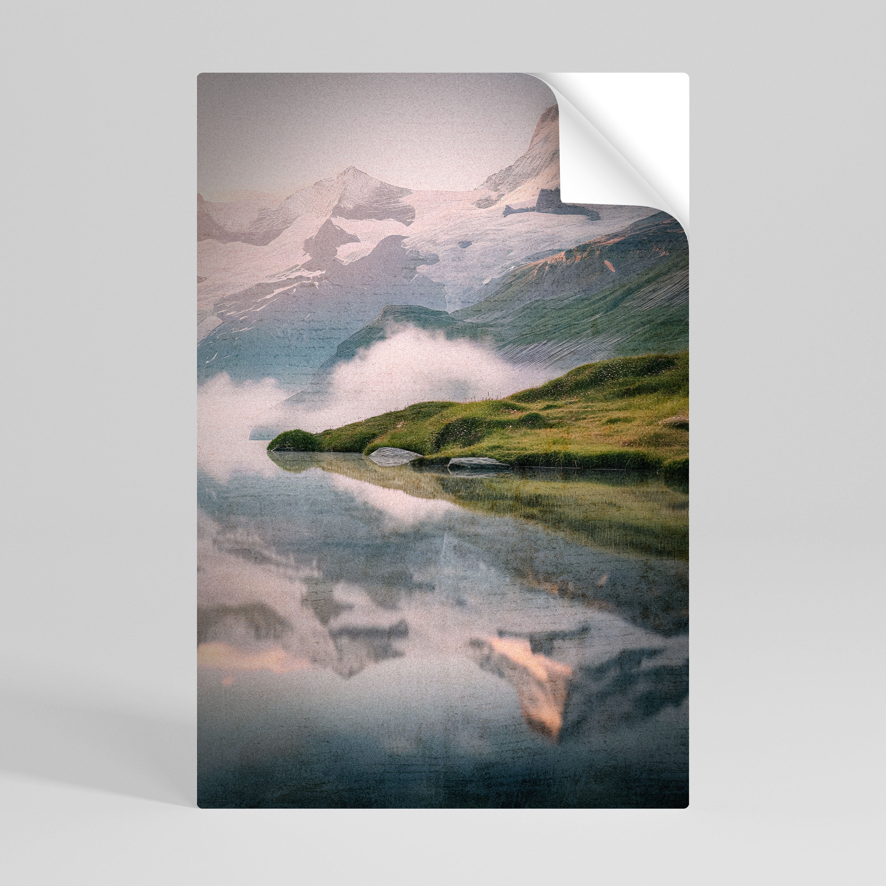 FOGGY HORIZON Vertikales Poster zum Abziehen und Aufkleben