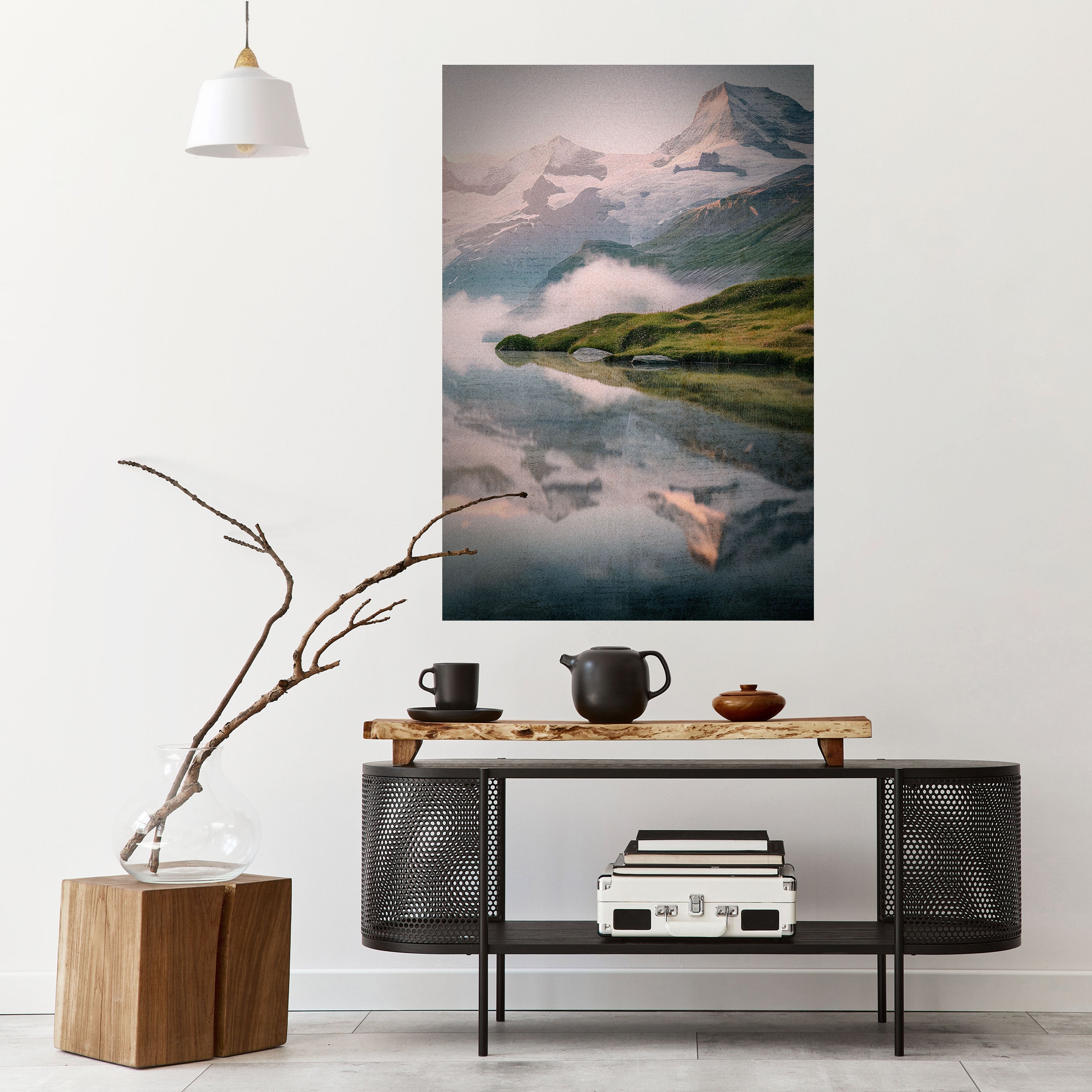 FOGGY HORIZON Vertikales Poster zum Abziehen und Aufkleben