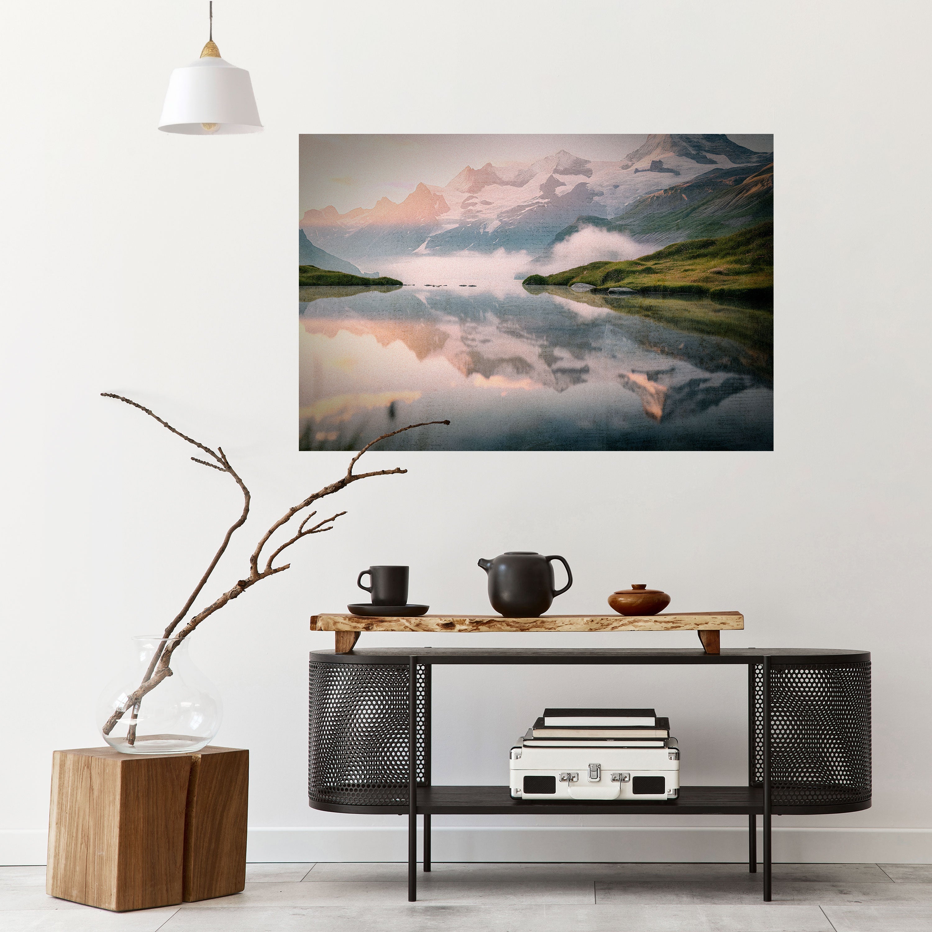 FOGGY HORIZON Selbstklebendes Horizontal-Poster