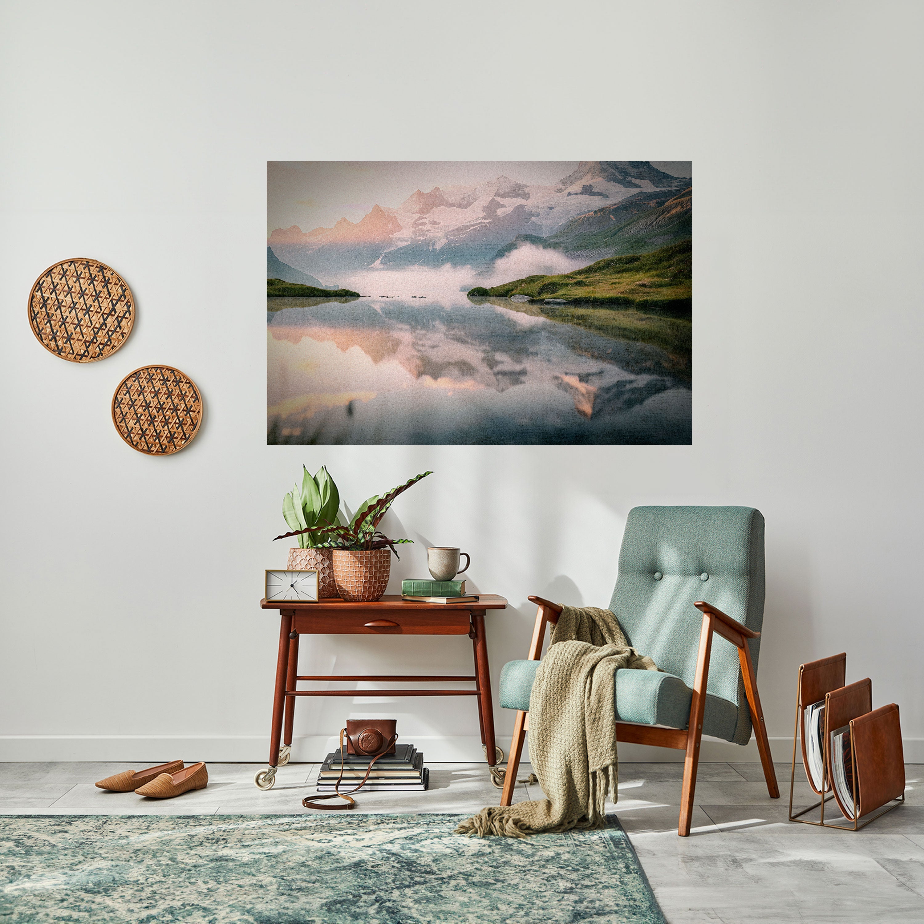 FOGGY HORIZON Selbstklebendes Horizontal-Poster