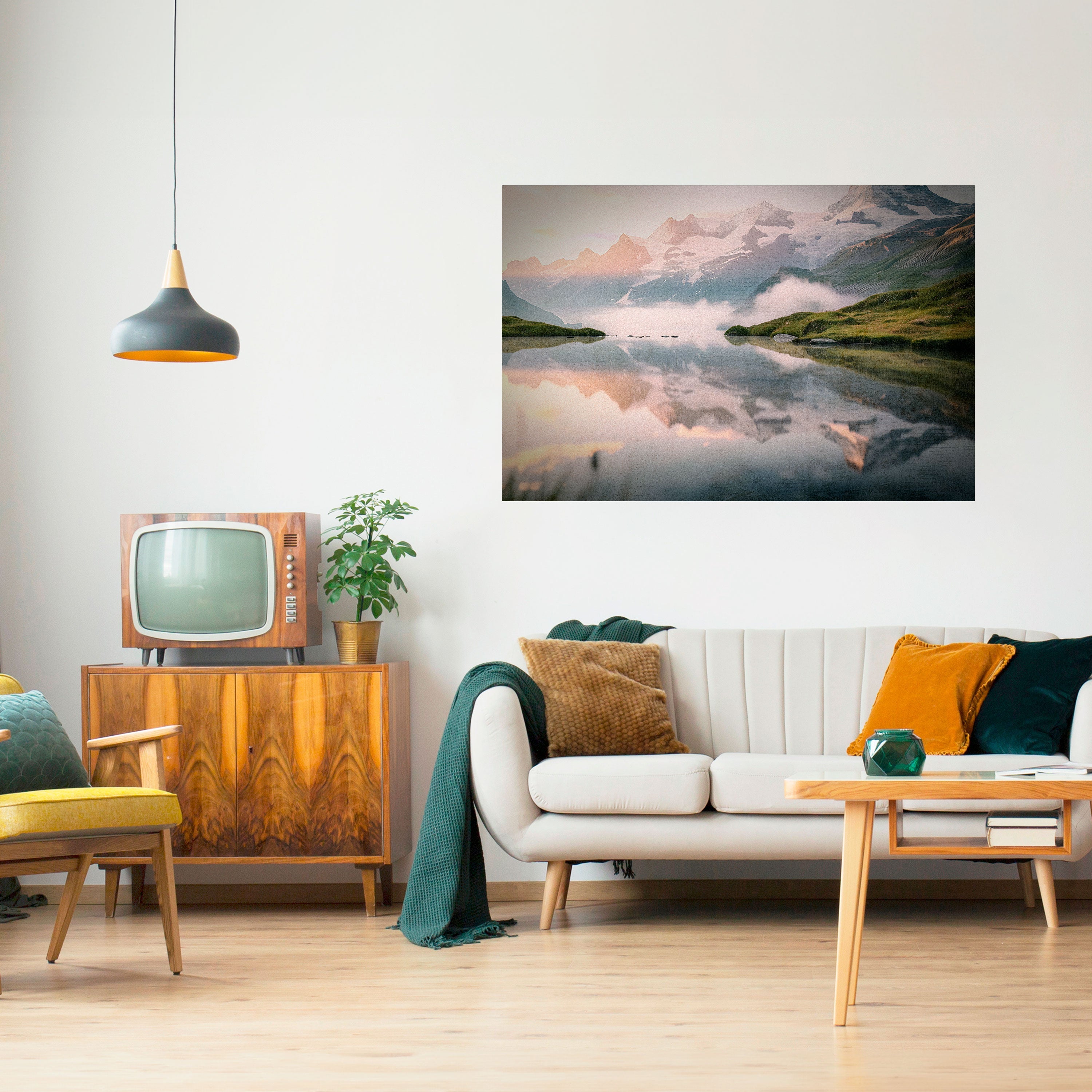 FOGGY HORIZON Selbstklebendes Horizontal-Poster