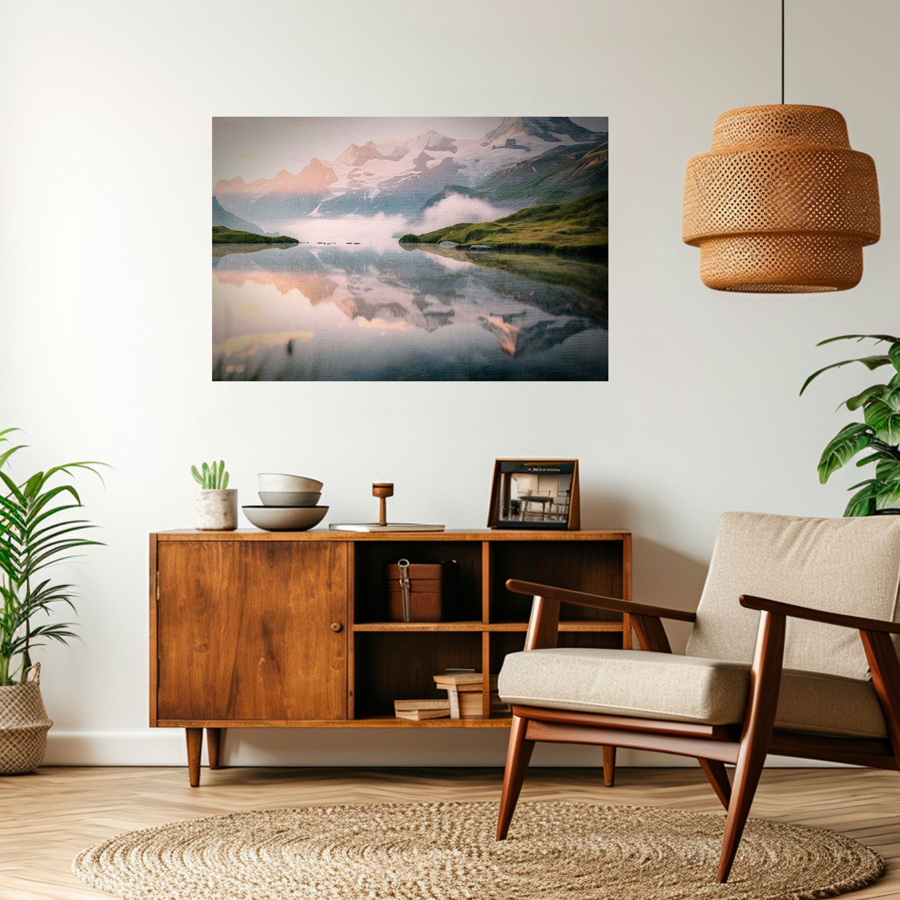 FOGGY HORIZON Selbstklebendes Horizontal-Poster