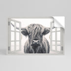 WILDLY WINDOWED VIEWS Selbstklebendes Horizontal-Poster