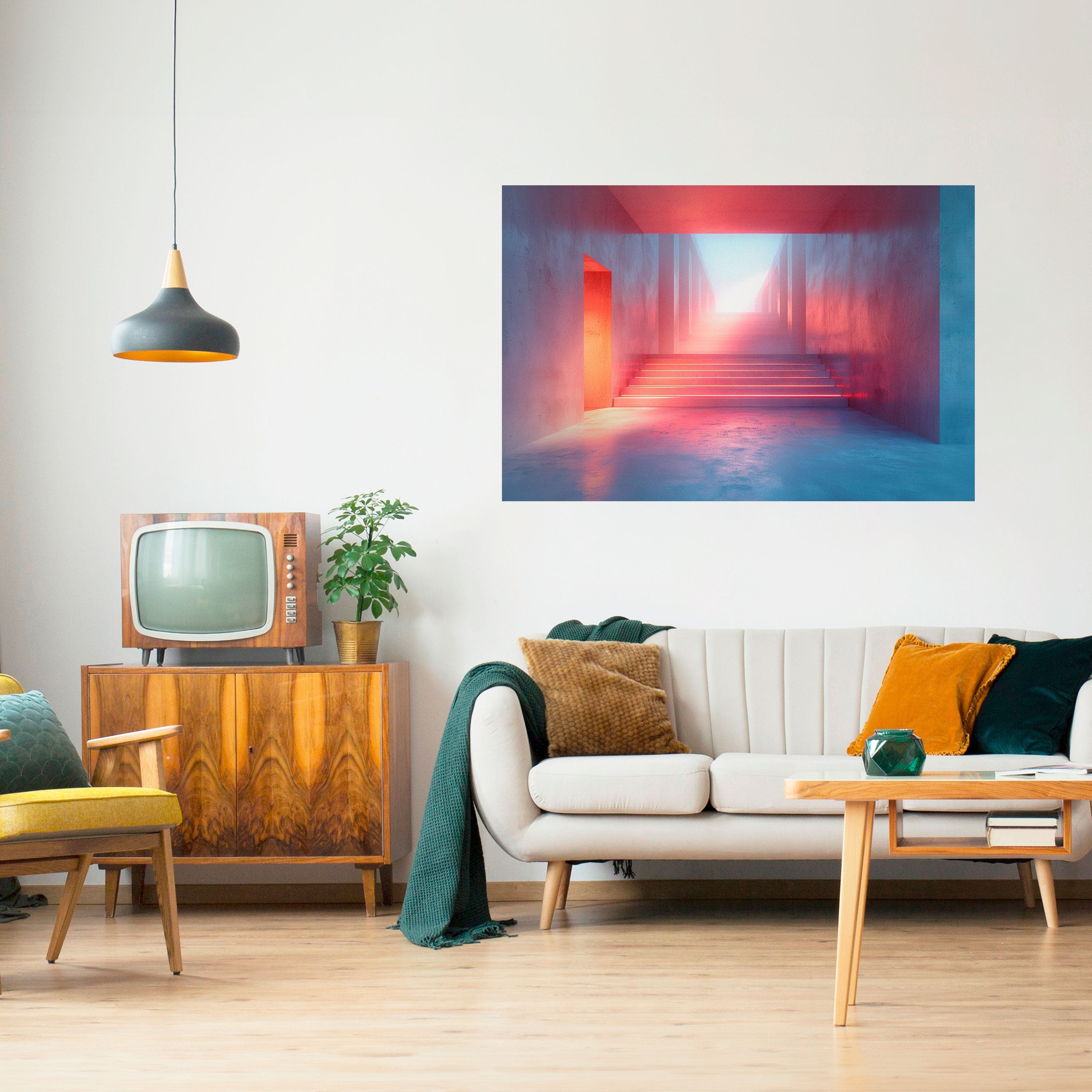 BRIGHT DIRECTION Selbstklebendes Horizontal-Poster