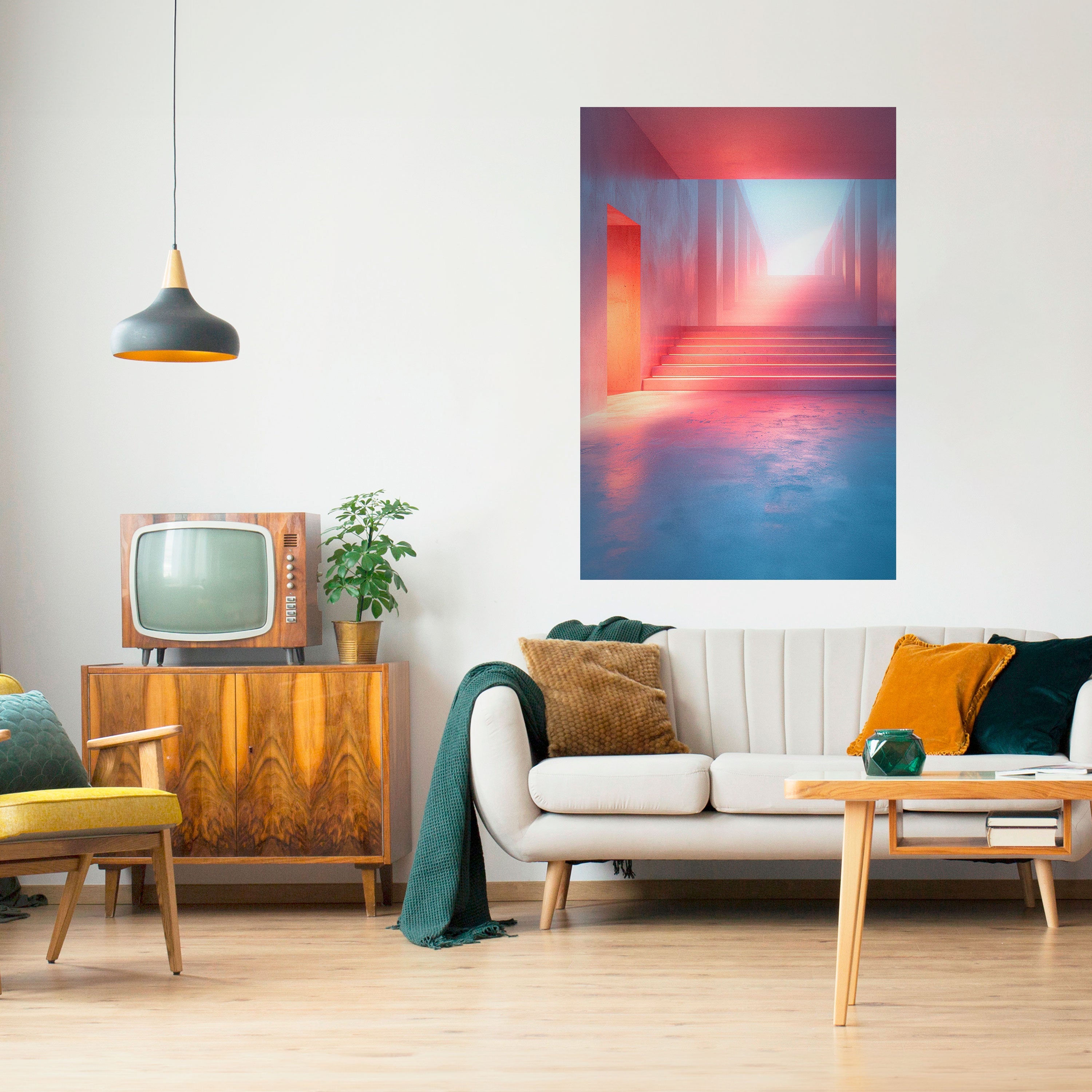 BRIGHT DIRECTION Vertikales Poster zum Abziehen und Aufkleben