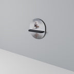 SILENT CABIN Ovales Kunstregal in Schwarz