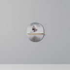 SILENT CABIN Ovales Kunstregal in Eiche-Optik