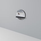 SILENT CABIN Rundes Kunstregal in Schwarz