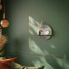 SILENT CABIN Rundes Kunstregal in Schwarz