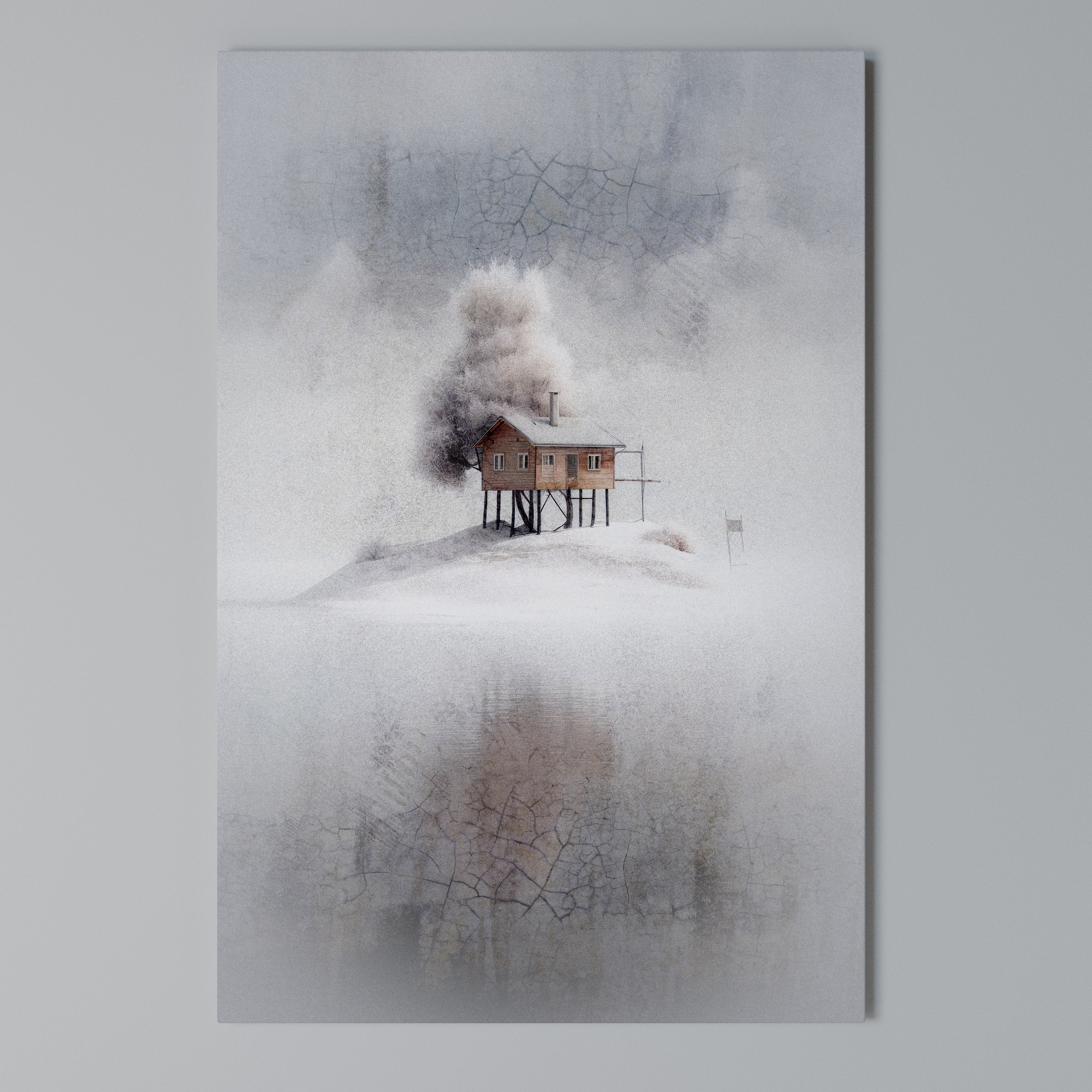 SILENT CABIN Vertical Canvas Print