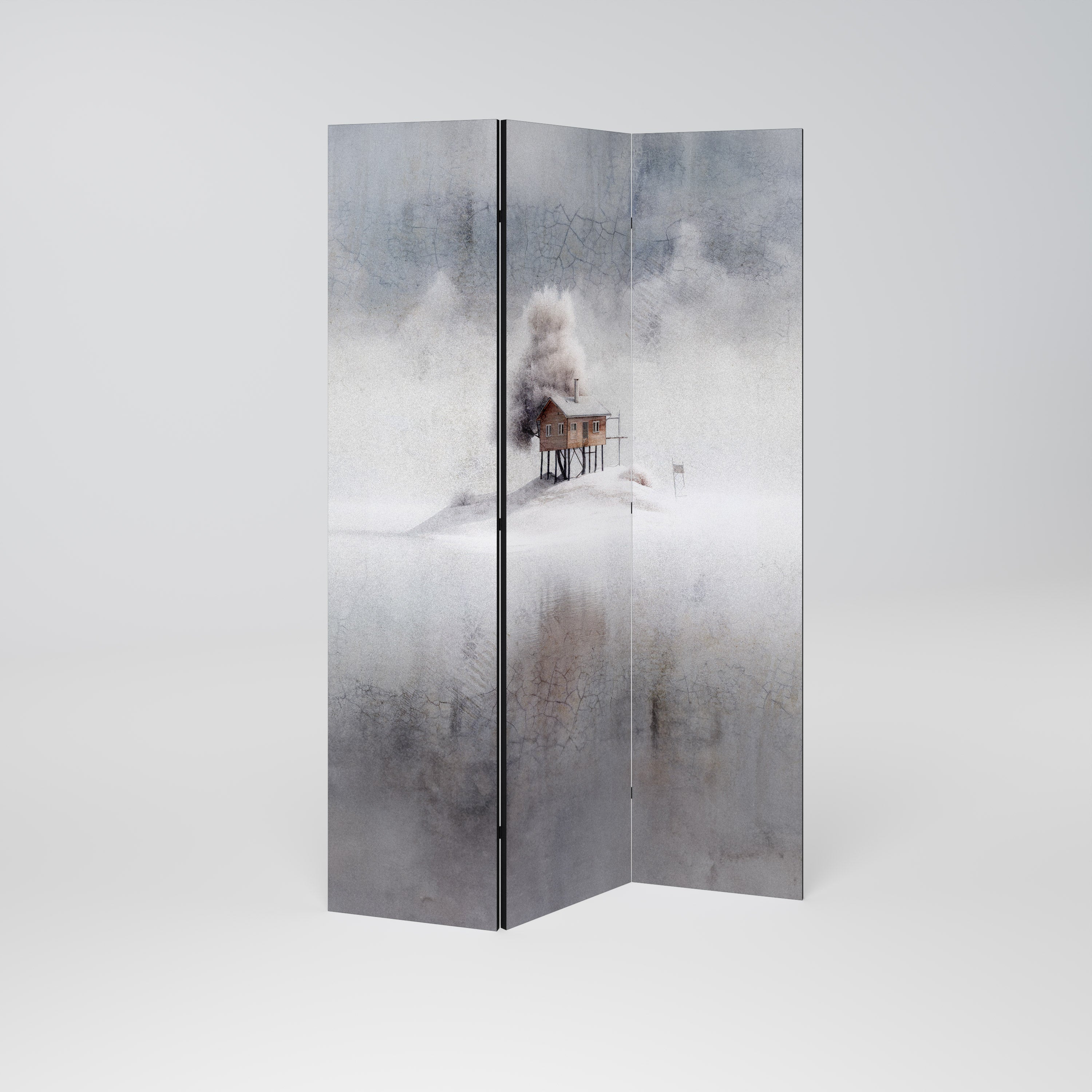 SILENT CABIN Dekorativer 3-teiliger Raumteiler