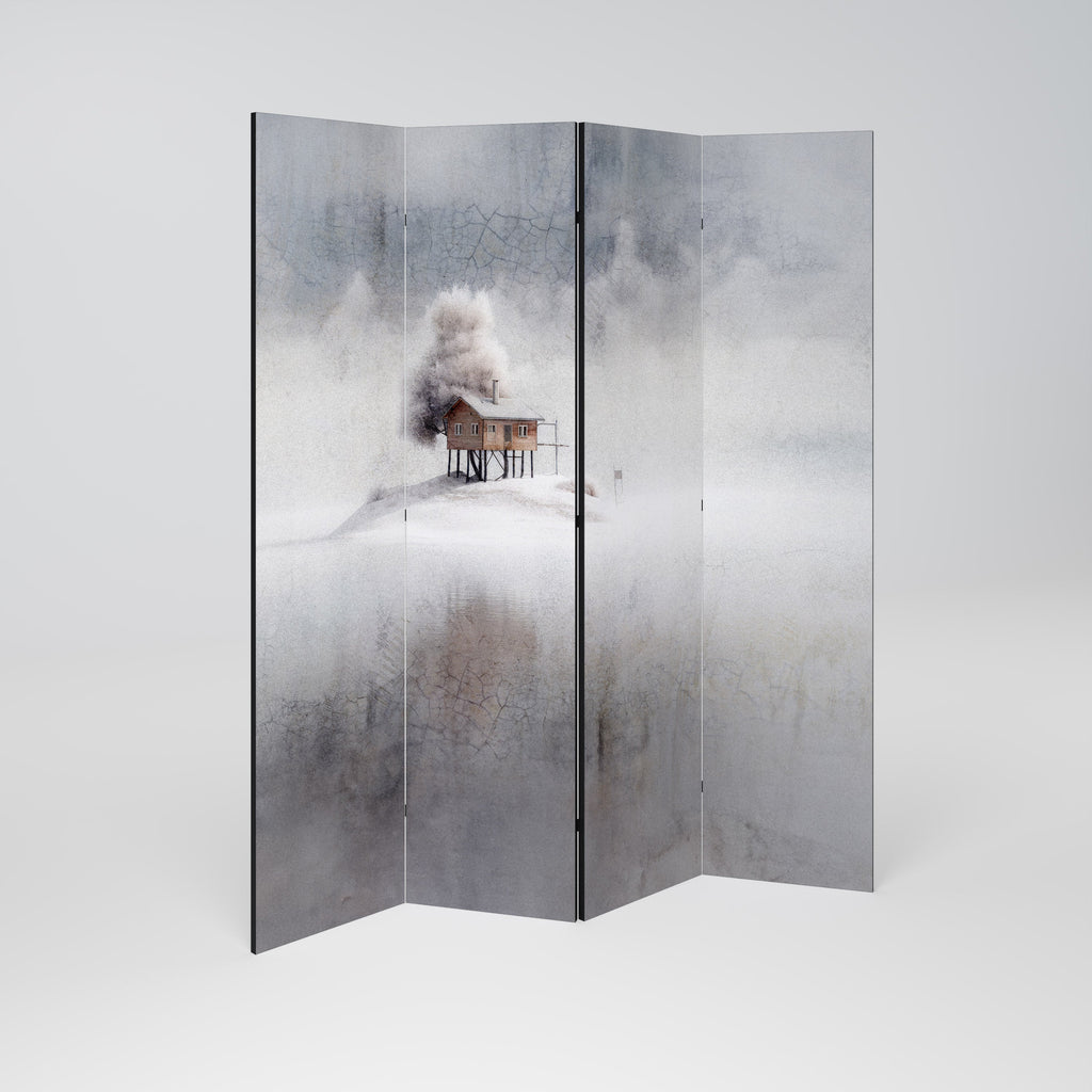 SILENT CABIN Dekorativer 4-teiliger Raumteiler