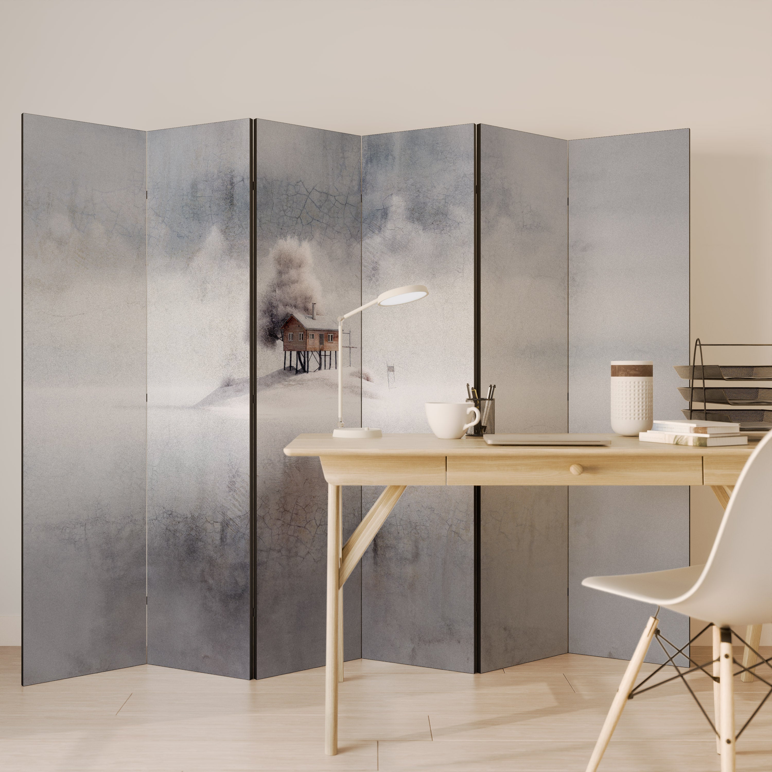 SILENT CABIN Decorative 6-Panel Room Divider