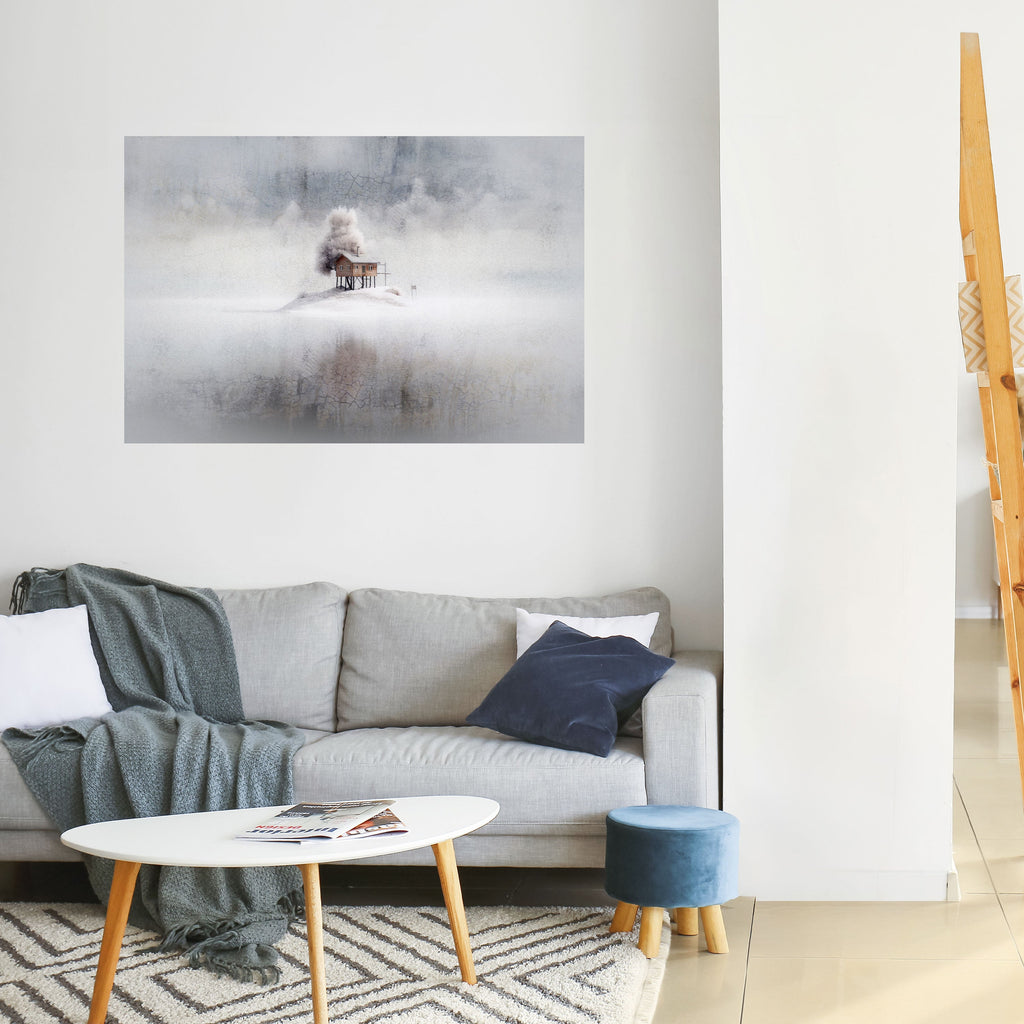 SILENT CABIN Peel and Stick Horizontal Poster