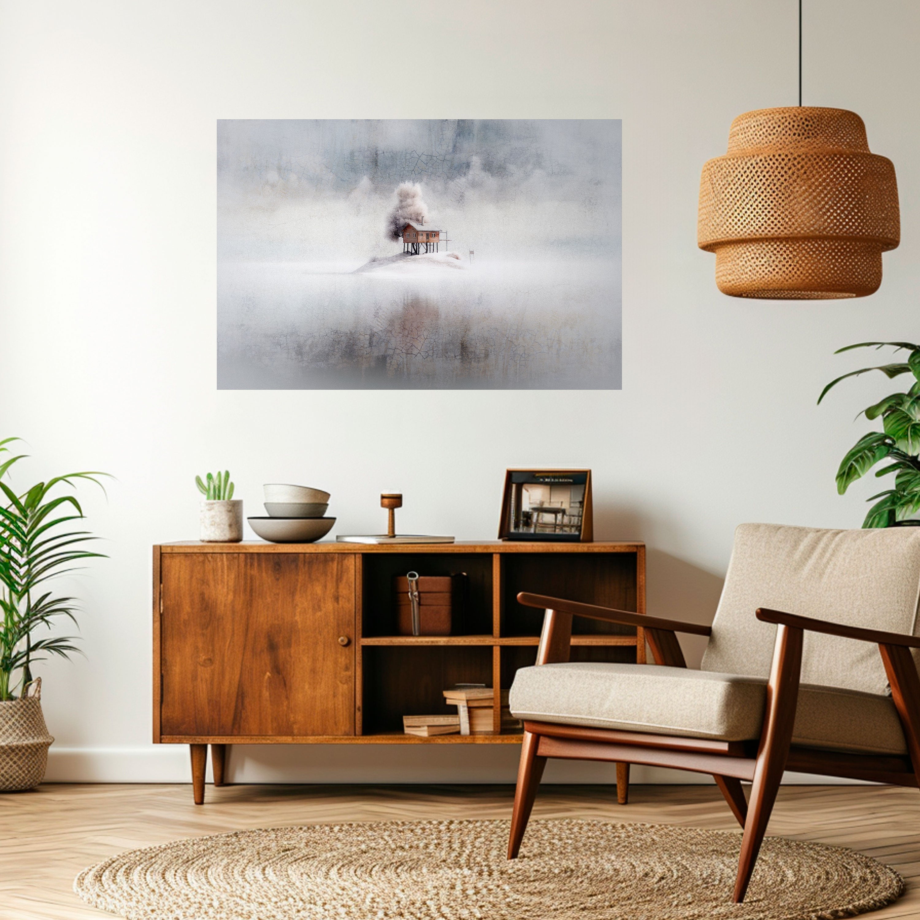 SILENT CABIN Peel and Stick Horizontal Poster