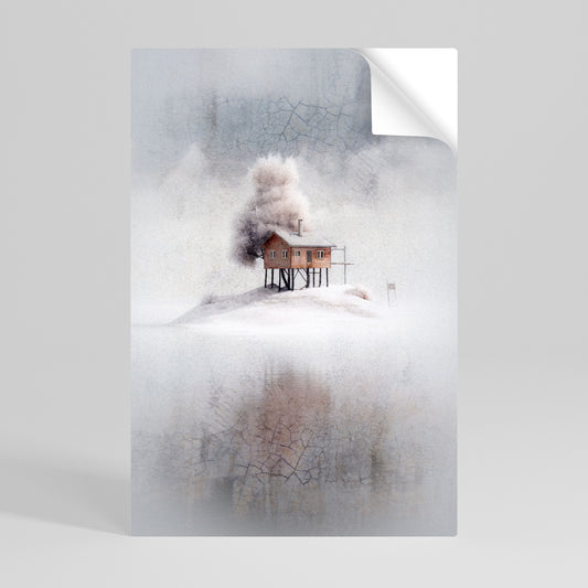 SILENT CABIN Selbstklebendes Poster - Hochformat