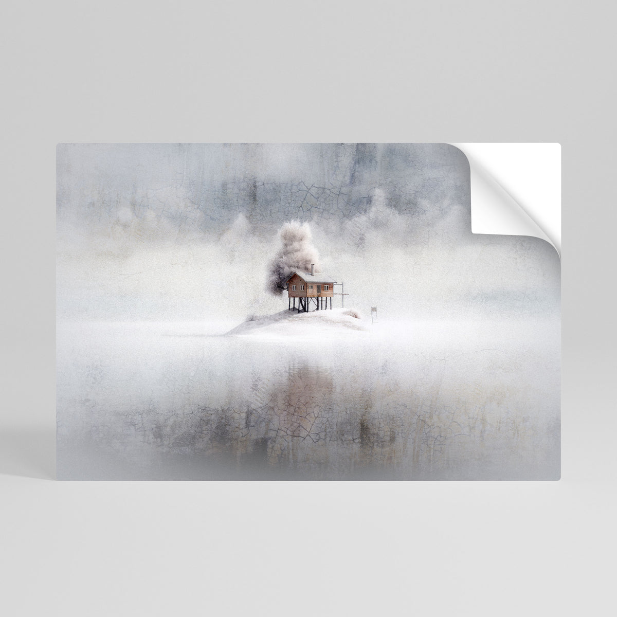 SILENT CABIN Selbstklebendes Horizontal-Poster