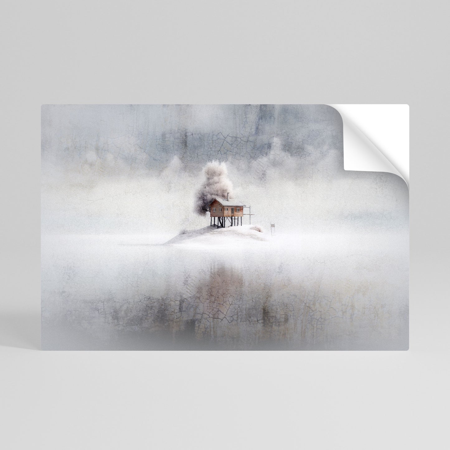 SILENT CABIN Selbstklebendes Horizontal-Poster