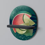 FRUIT POWER Ovales Kunstregal in Schwarz