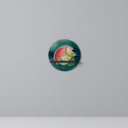 FRUIT POWER Round Art Shelf In Black Finish