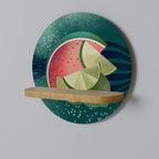 FRUIT POWER Rundes Kunstregal in Eiche-Optik