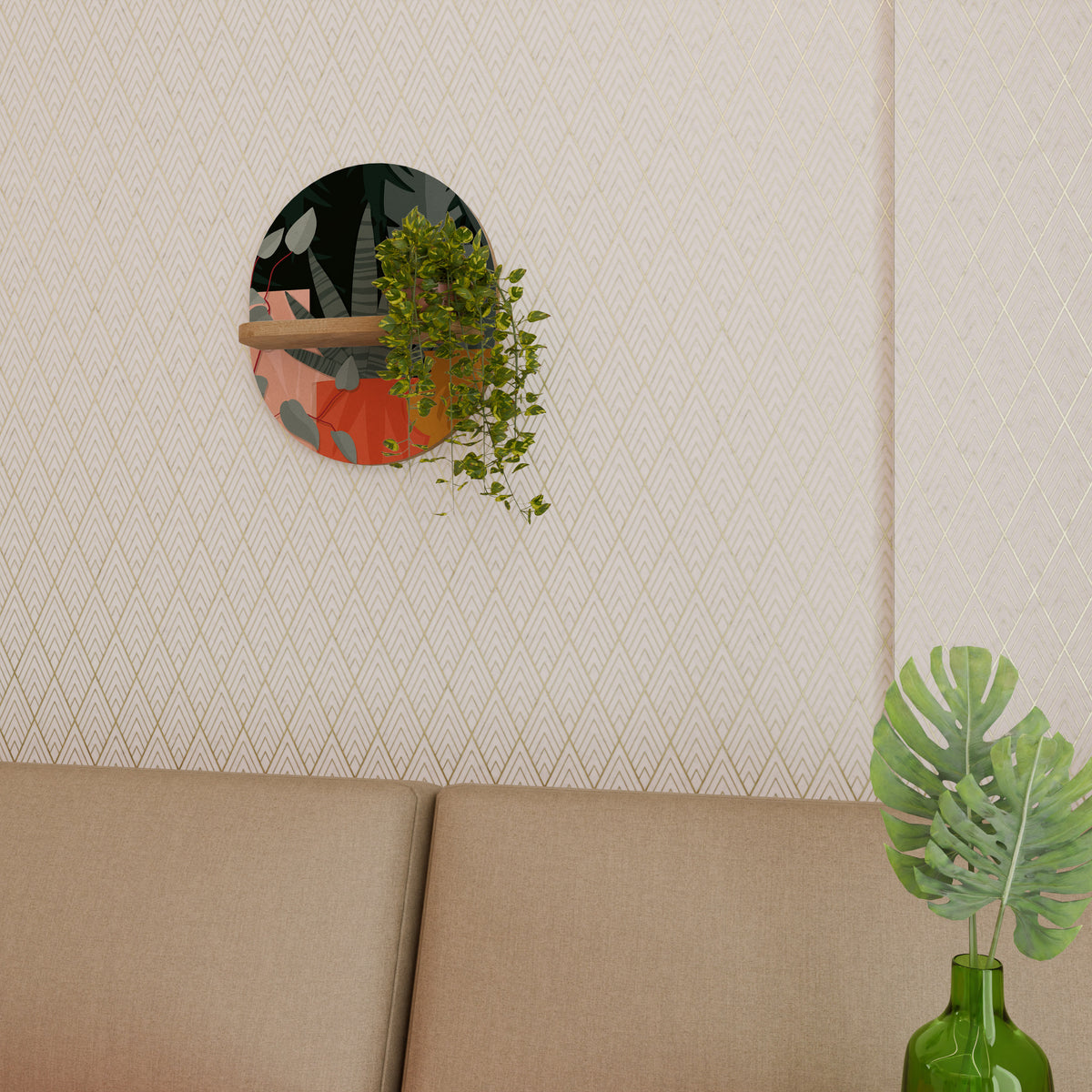 TROPICAL COMPOSITION Dekoratives Wandregal