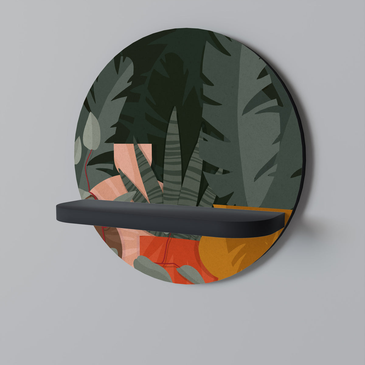 TROPICAL COMPOSITION Dekoratives Wandregal