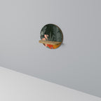 TROPICAL COMPOSITION Rundes Kunstregal in Eiche-Optik