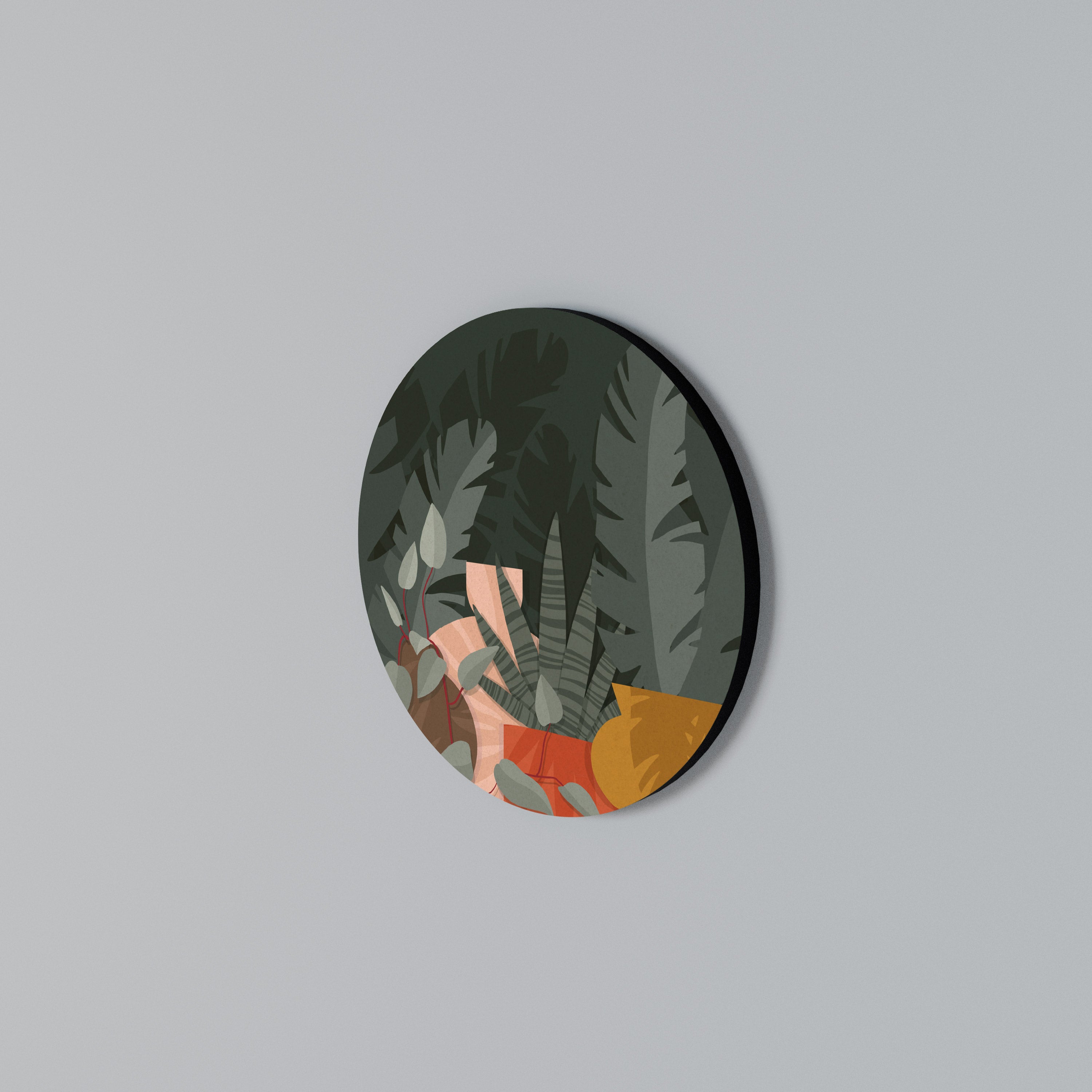 TROPICAL COMPOSITION Rundes Wandbild