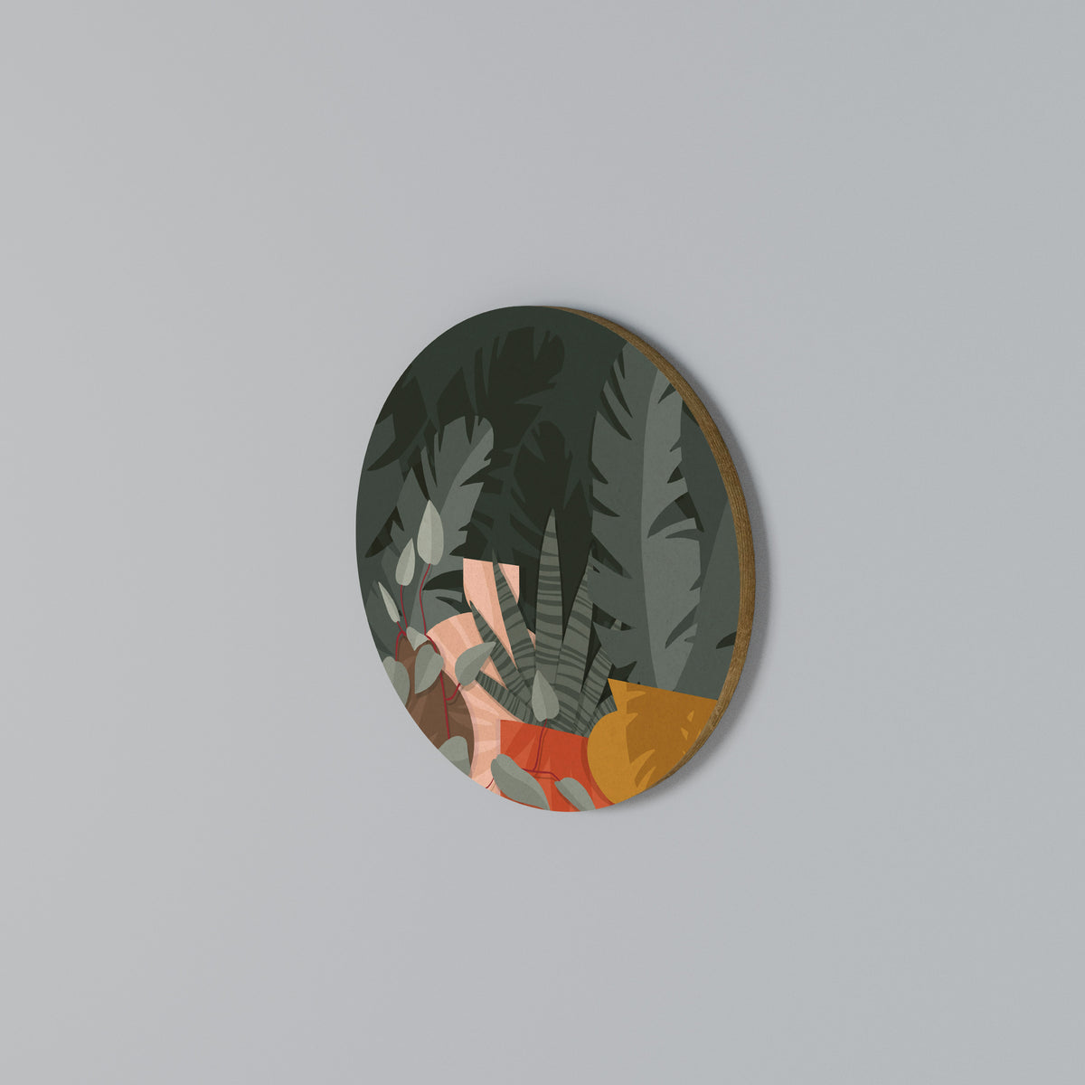 TROPICAL COMPOSITION Rundes Wandbild