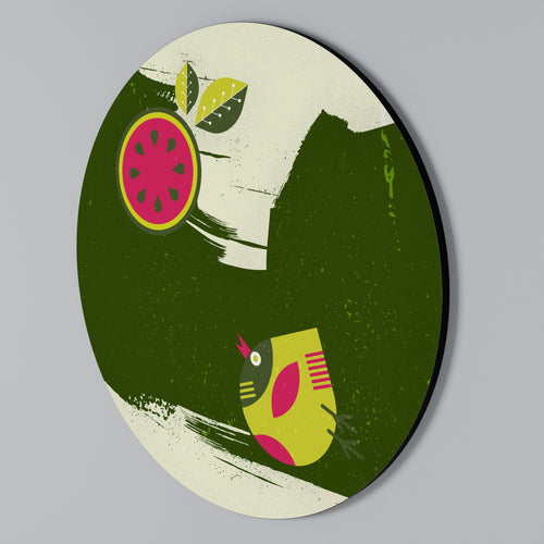 FRUITFUL SWIRLS Rundes Wandbild