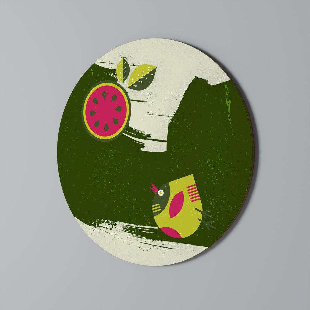 FRUITFUL SWIRLS Runde Wanddekoration Ø 69 cm