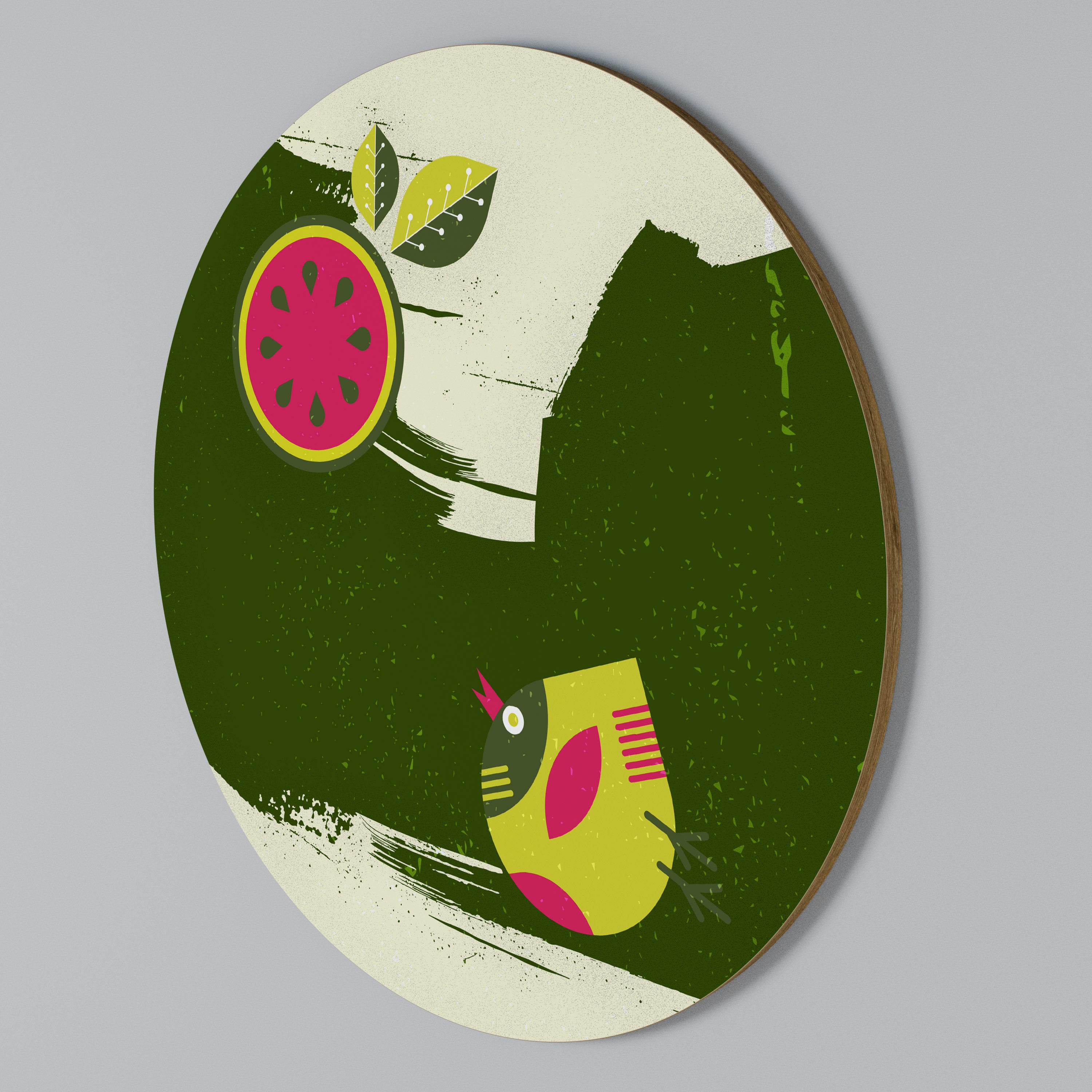 FRUITFUL SWIRLS Rundes Wandbild