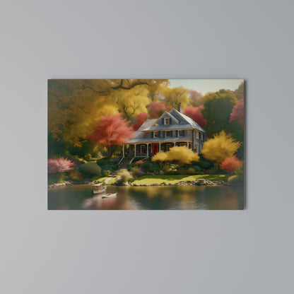 ENCHANTED AUTUMN REFUGE Horizontal Canvas Print