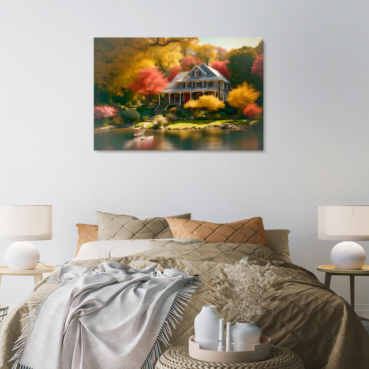 ENCHANTED AUTUMN REFUGE Horizontal Canvas Print