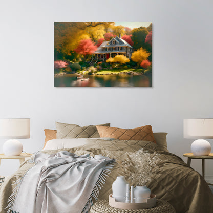 ENCHANTED AUTUMN REFUGE Horizontal Canvas Print