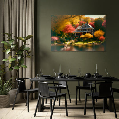 ENCHANTED AUTUMN REFUGE Horizontal Canvas Print