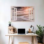 OPENING TO SERENITY Selbstklebendes Horizontal-Poster