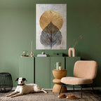 GOLD NERVATIO Selbstklebendes Poster - Hochformat