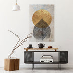 GOLD NERVATIO Selbstklebendes Poster - Hochformat