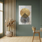 GOLD NERVATIO Selbstklebendes Poster - Hochformat