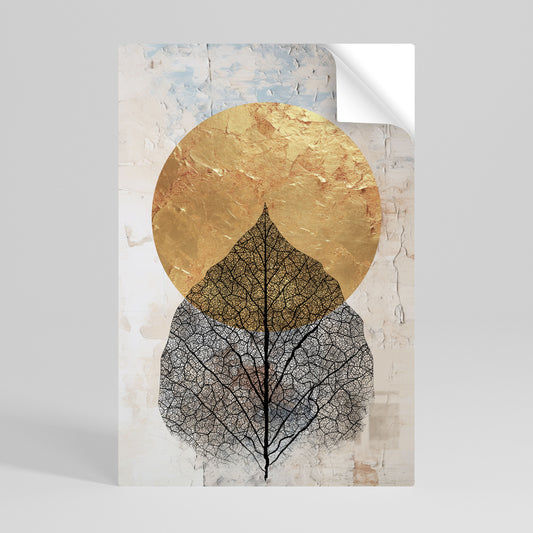 GOLD NERVATIO Selbstklebendes Poster - Hochformat