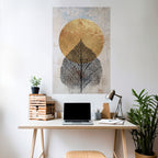 GOLD NERVATIO Selbstklebendes Poster - Hochformat