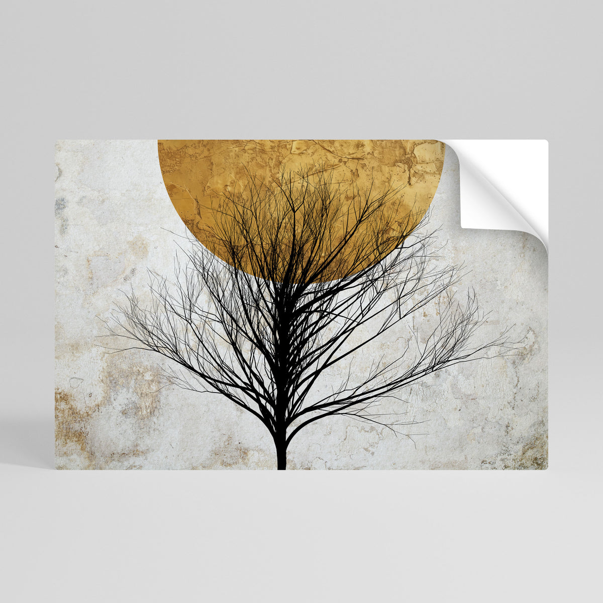 LONELY TREE Selbstklebendes Horizontal-Poster