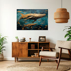 WHALE SONG SYMPHONY Selbstklebendes Horizontal-Poster