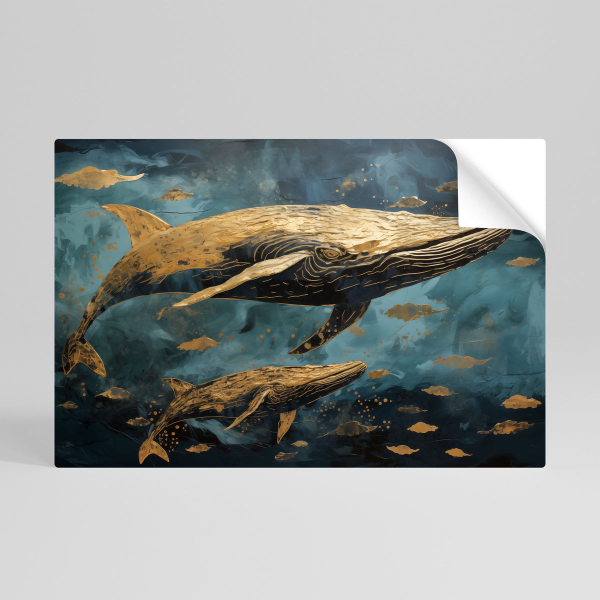 WHALE SONG SYMPHONY Selbstklebendes Horizontal-Poster